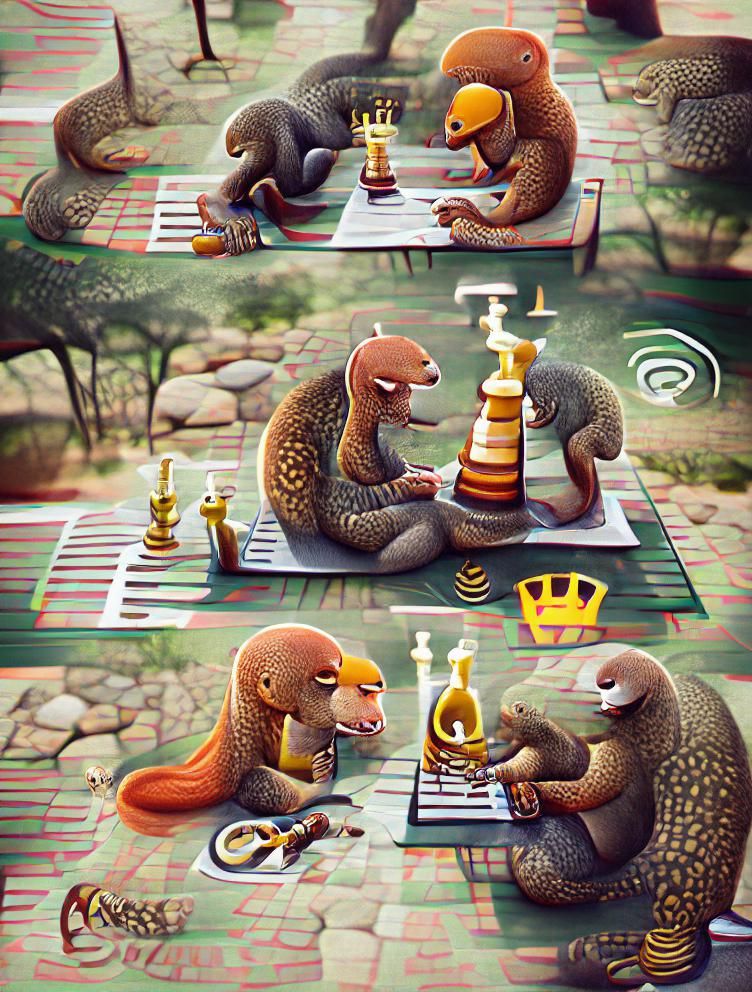 King Cobra and Mongoose Play Chess in HD