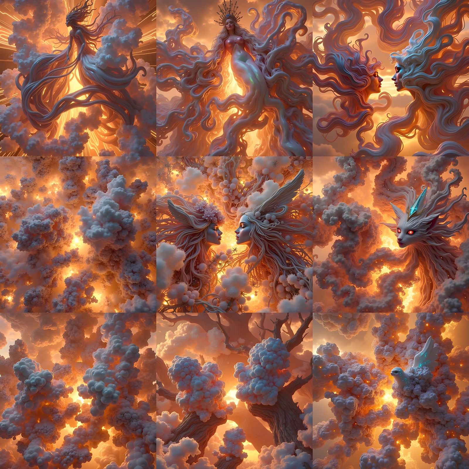 Vibrant Elemental World with Bioluminescent Effects