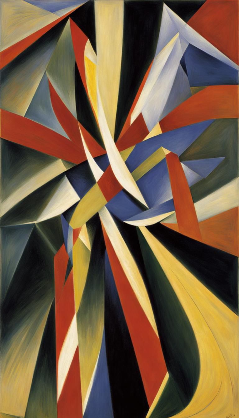 Abstract Expression of Fear, Futurism Art