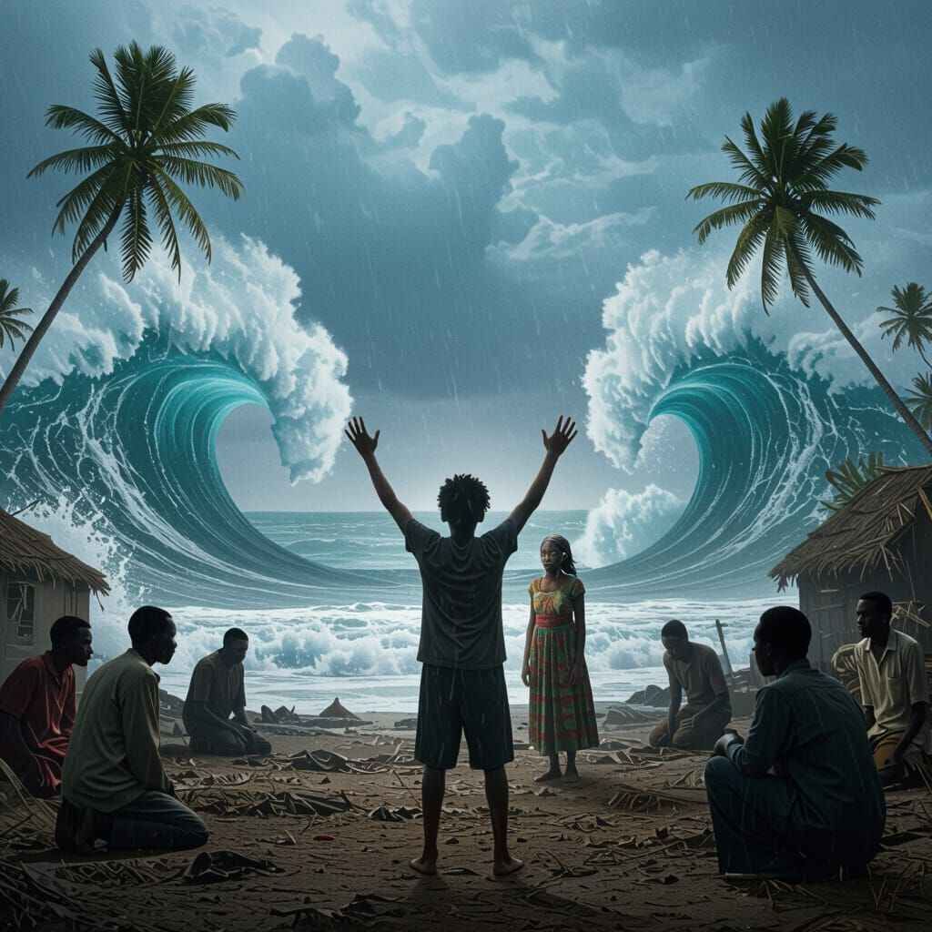 Teenager Controls Apocalyptic Storm Waves in African Village