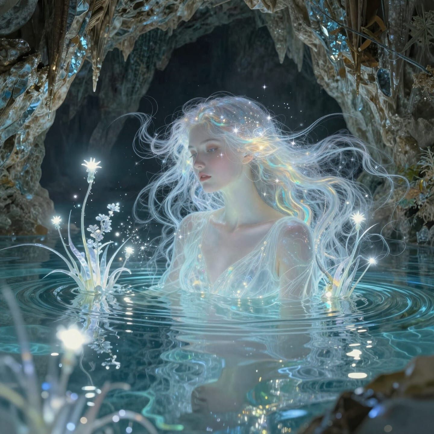 Starlight Woman in Crystal Grotto