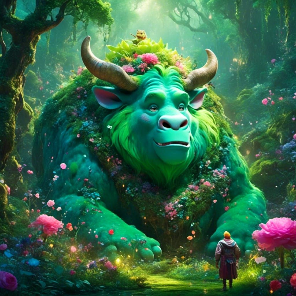Dreamy Dark Shrek Portrait