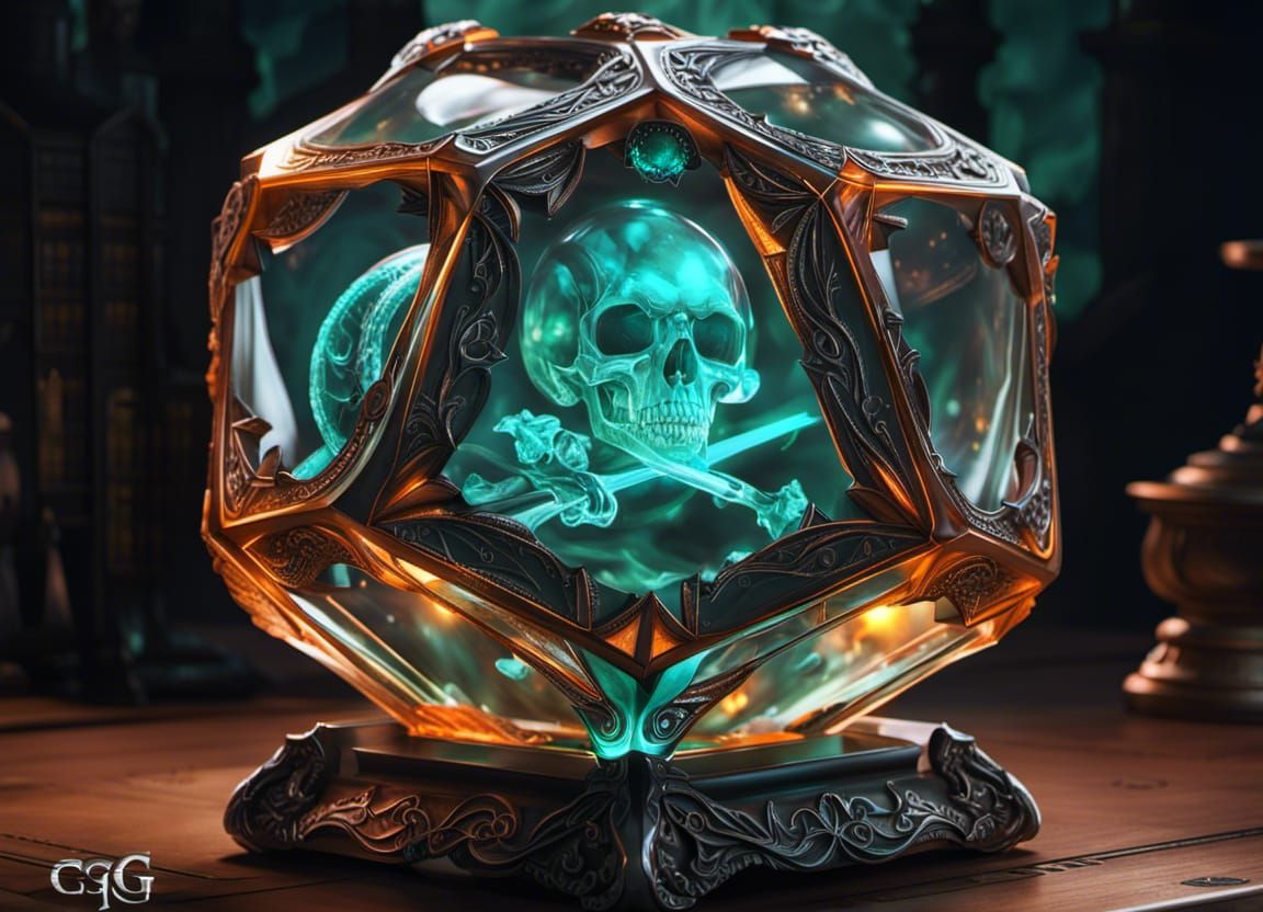 Pirate dodecahedron with skull&bones