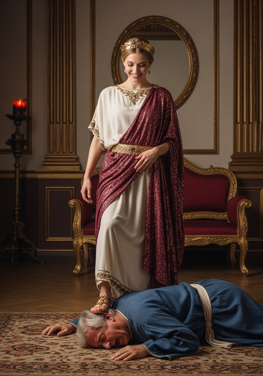 Roman Empress Dominance in Palace Room Photo