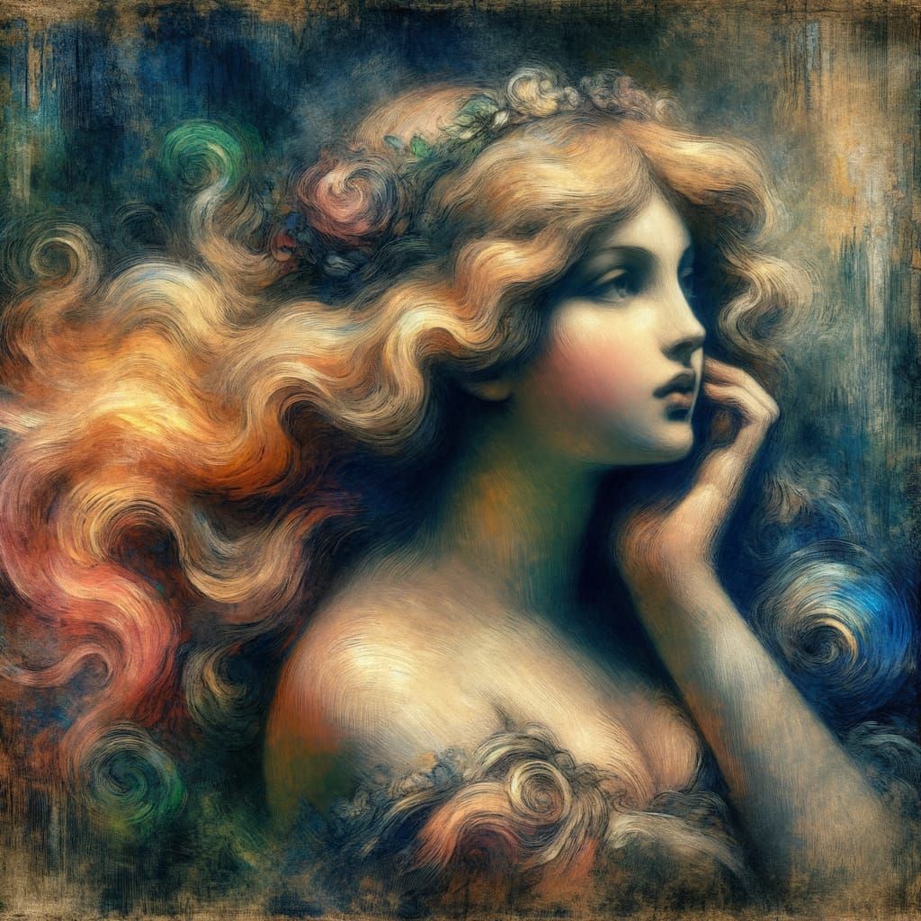Ethereal Norse Goddess in Oil Painting Style