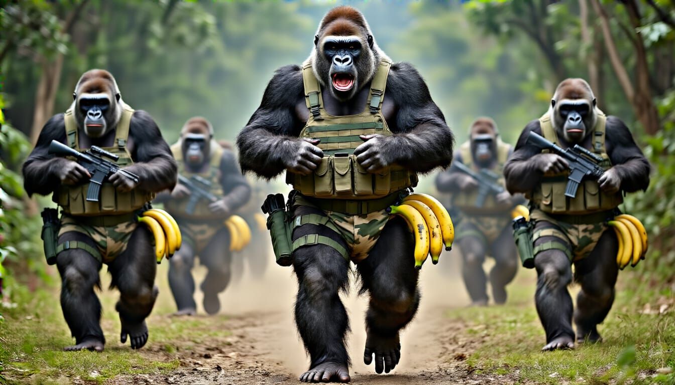 Gorilla Warfare: Tactical Apes in Comical Combat