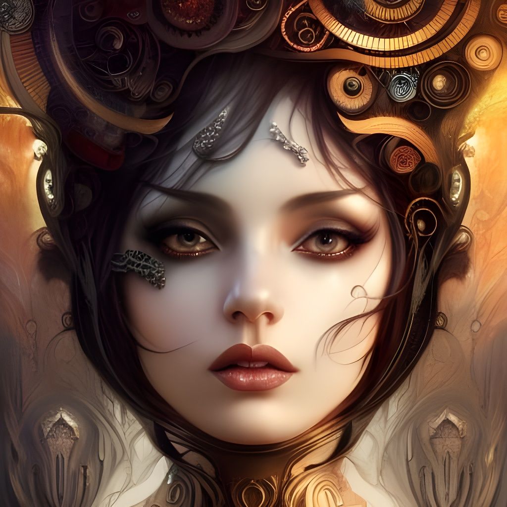 Neo-Victorian Woman Portrait in Artgerm Style