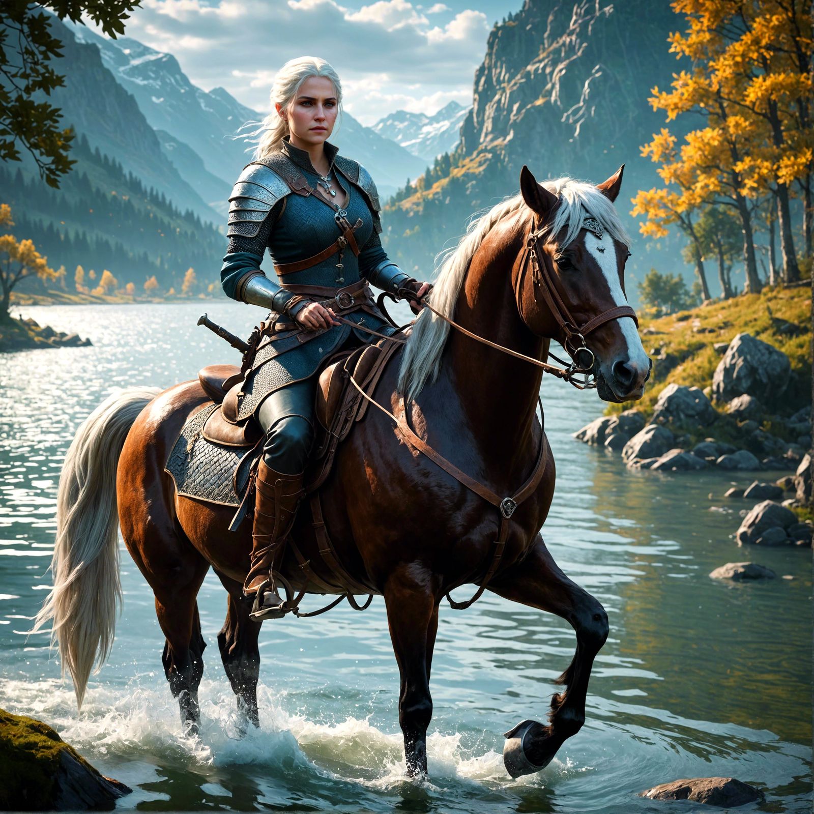 Ciri as Lady of the Lake: Art Nouveau Style