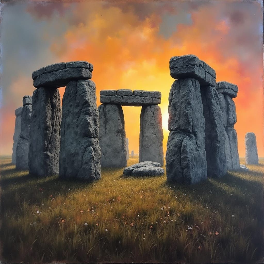 Hyperrealistic Stonehenge Concept Art