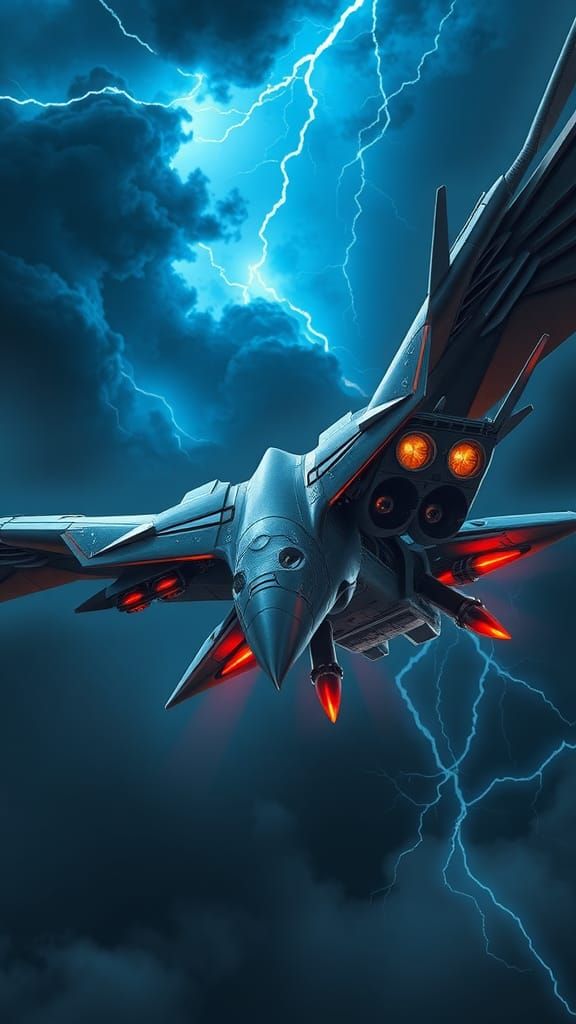 Eagle-Fighter Jet Hybrid in Matte Painting Style