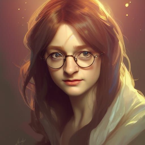 Hyperdetailed Portrait of Lilly Potter in Art Nouveau Style