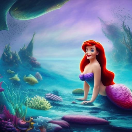 Ariel Takes a Selfie Under the Sea