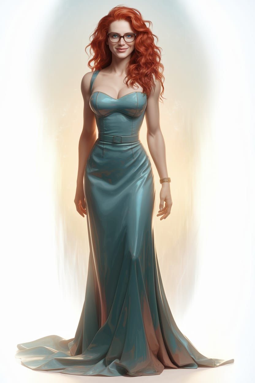 Radiant Redhead in Hyperrealistic Photorealistic Style