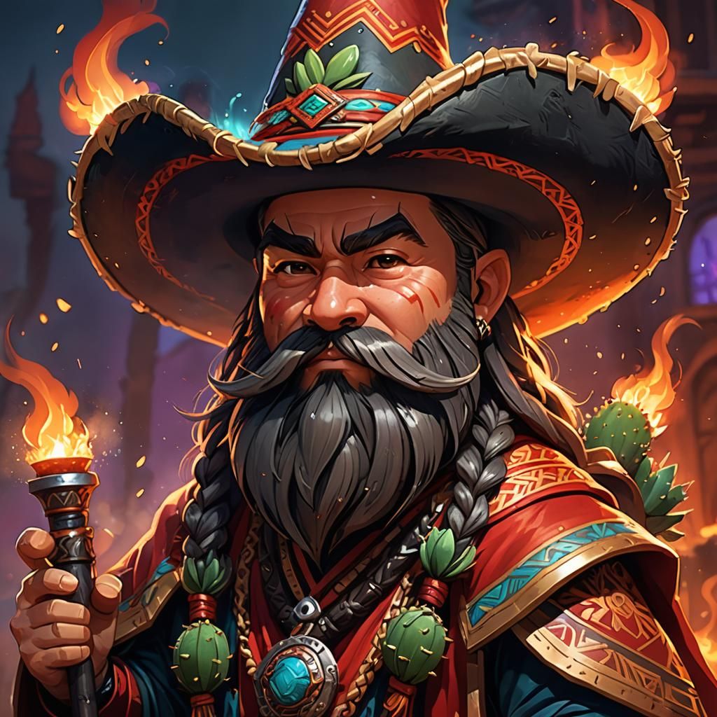 Chibi Dwarf with Poncho, 3D Fantasy Art