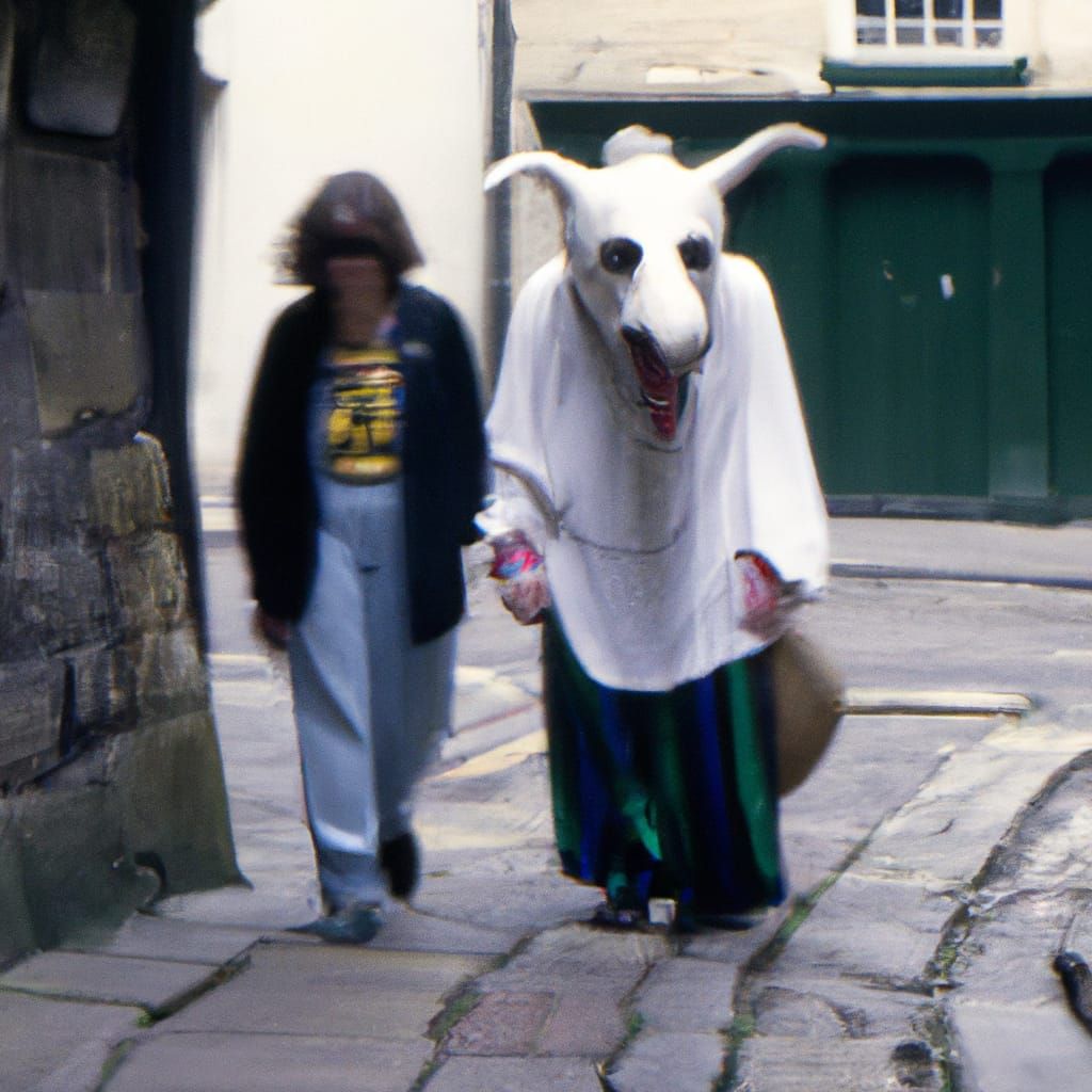 Unsettling Mari Lwyd Folk Custom Footage