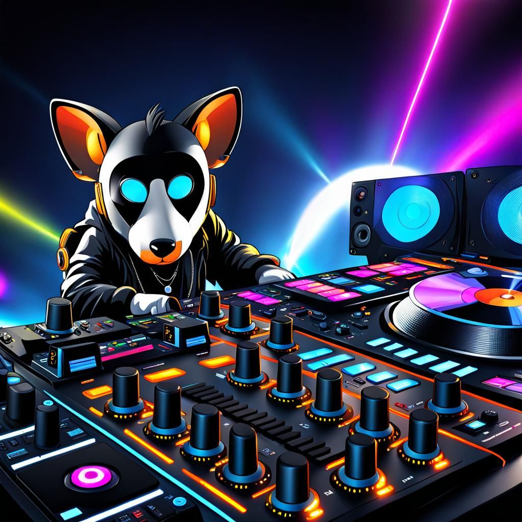 Cartoon DJ Character Design Illustration