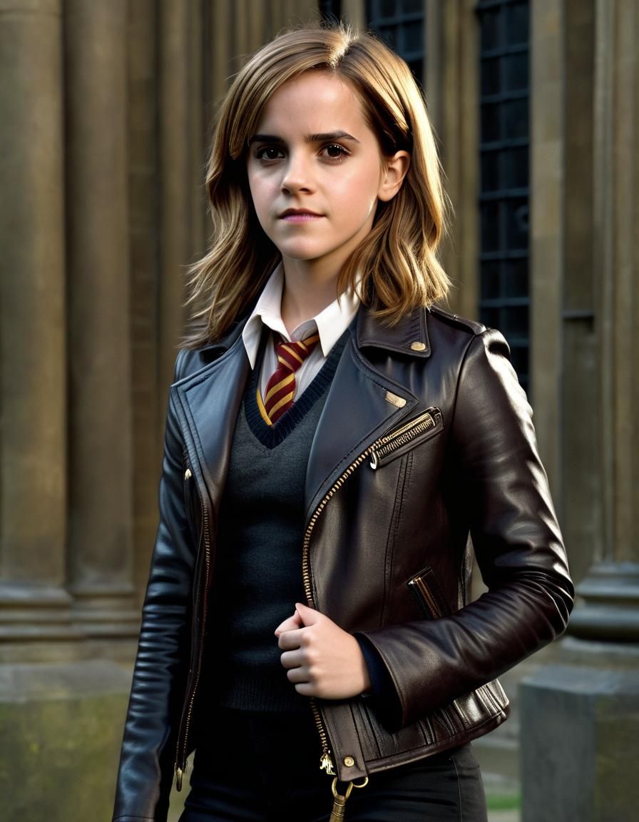 Hyperrealistic Portrait of Hermione Granger as Emma Watson