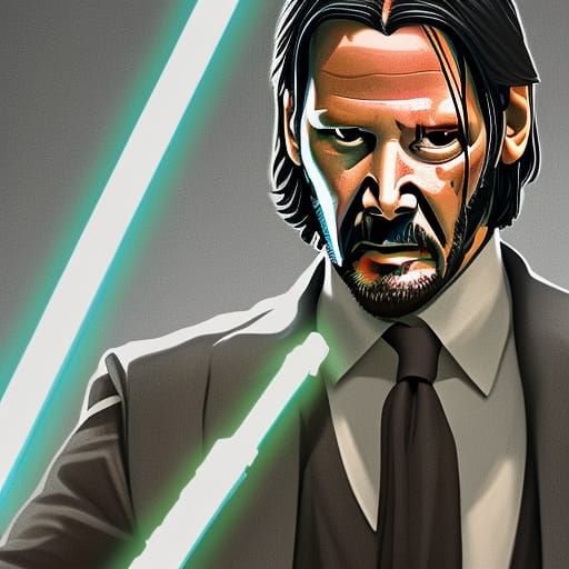 Jedi John Wick Digital Painting
