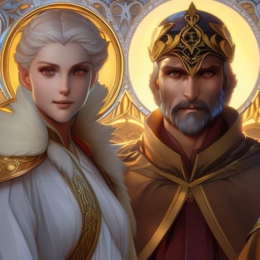 Angels Portrait in Hyperdetailed Digital Art Style