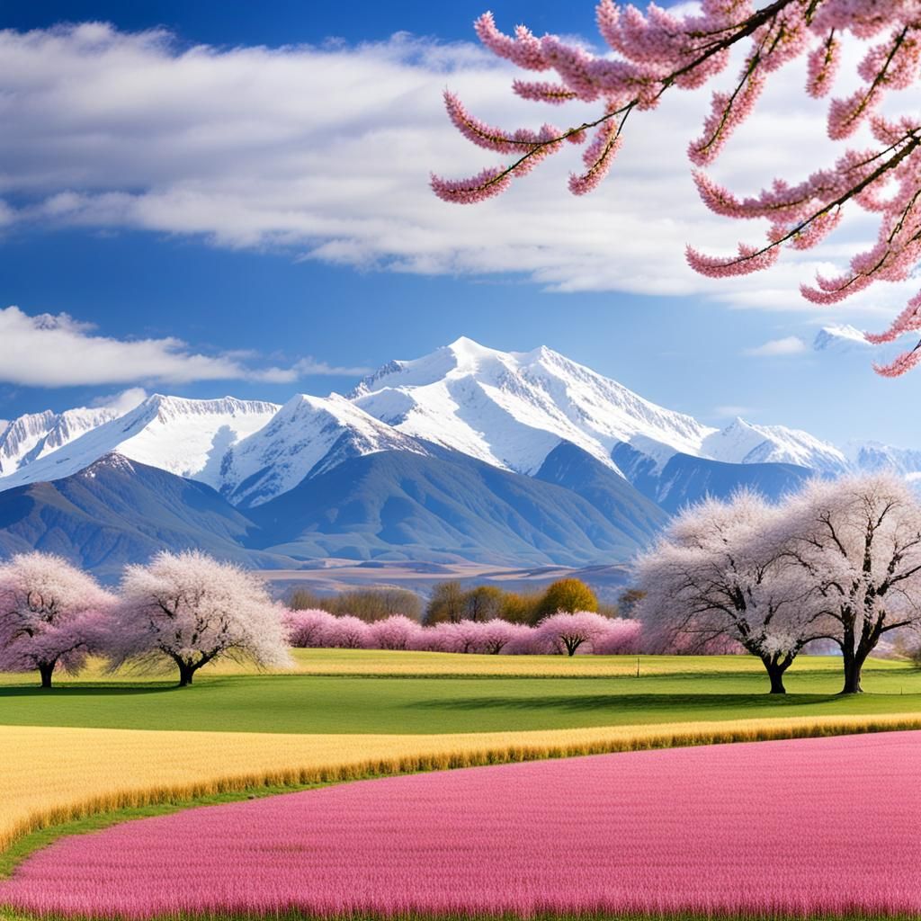 Four Seasons Panorama: Spring, Summer, Autumn, Winter