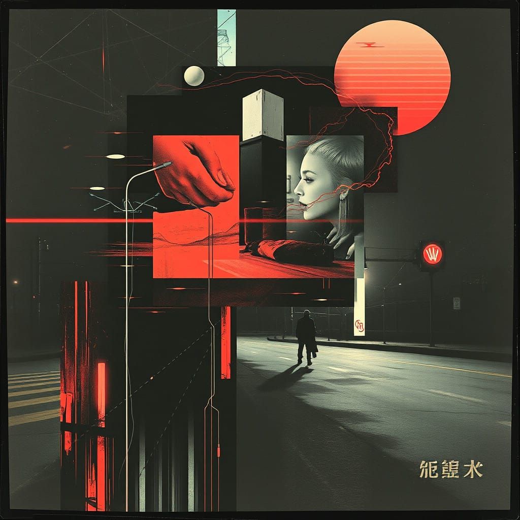 Darkness in Abstract Postpunk Collage