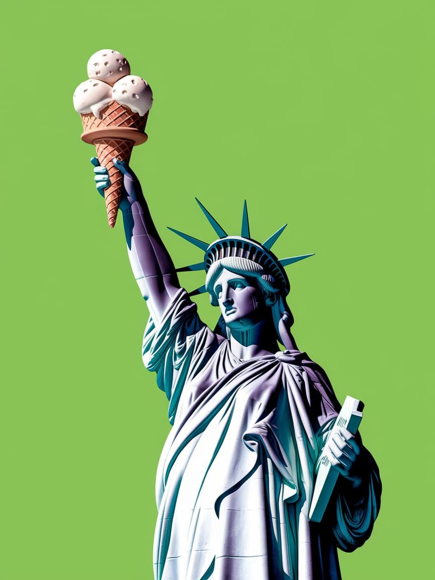 Statue of Liberty Ice Cream: A Pop-Art Reimagining