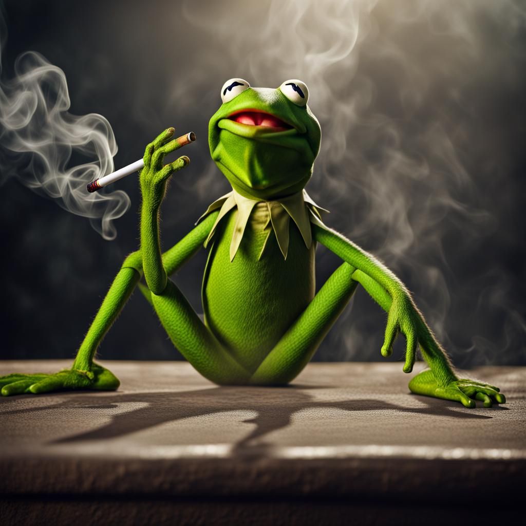 Ahhhh, haa,cough cough...it ain't easy smoking green...wait...ahhh haaa, haha , cough cough....too much im one hittt