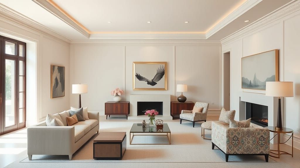 Refined Minimalist Interior with Sophisticated Hues