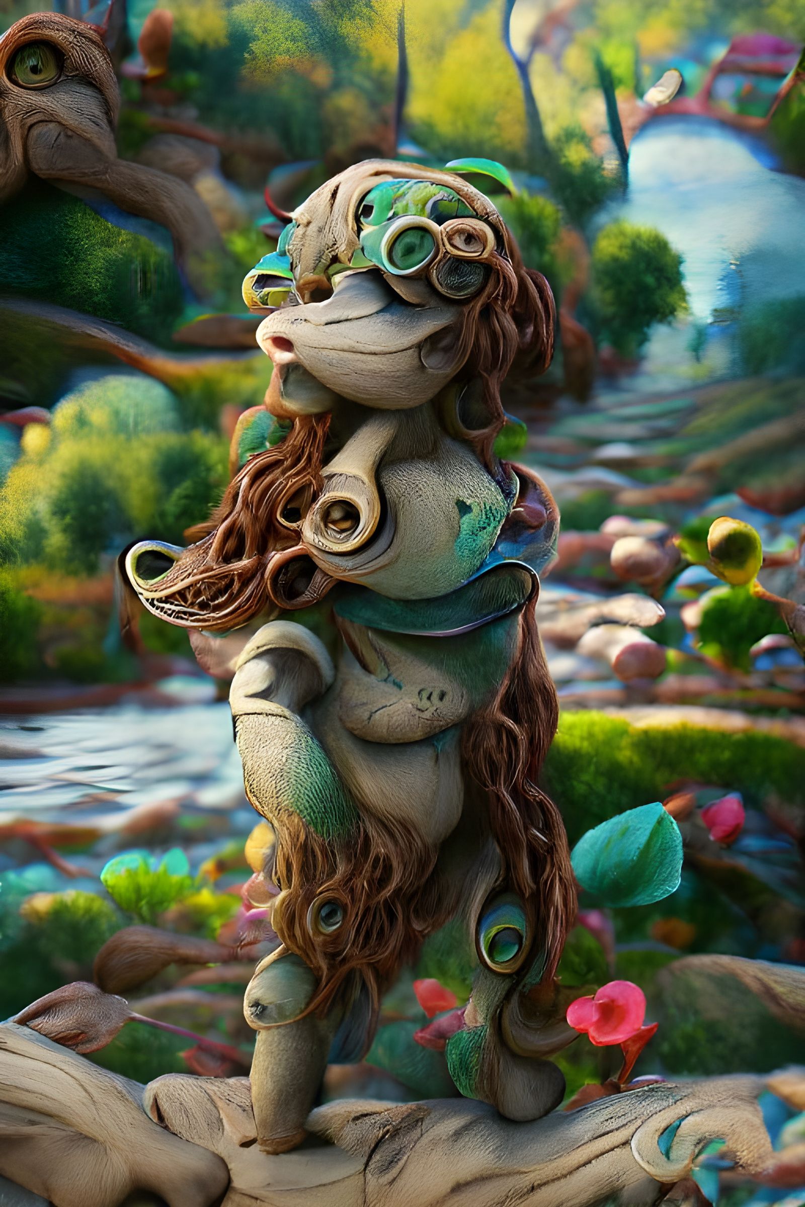 Cute Cyclops Monster in Claymation Style