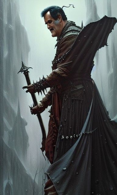 Bruce Campbell as D&D Wizard in Acrylic Art