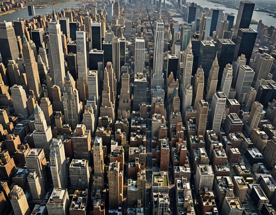 Realistic New York Cityscape with High Rises