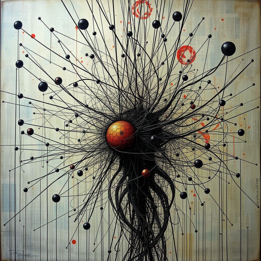 Hypercomplex Surreal Scabbard Deposit as Mixed Media