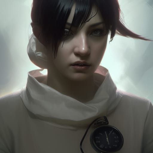 Dark Fantasy Nurse in Hyperdetailed Style