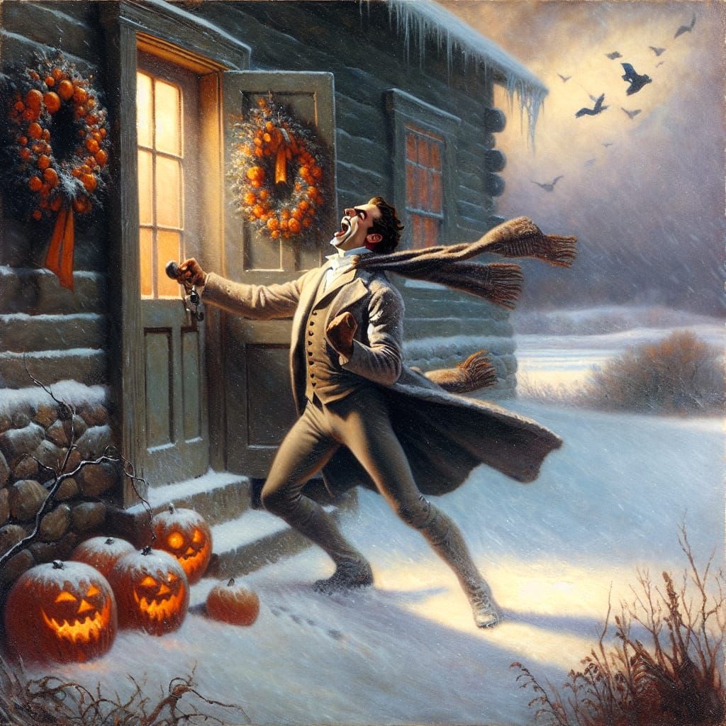 Winter Serenade: Hispanic Man's Energetic Holiday Carol