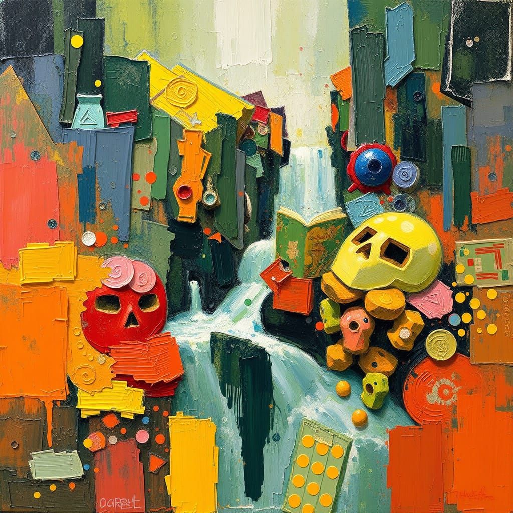 Psychedelic Masterpiece with Vibrant Brush Strokes