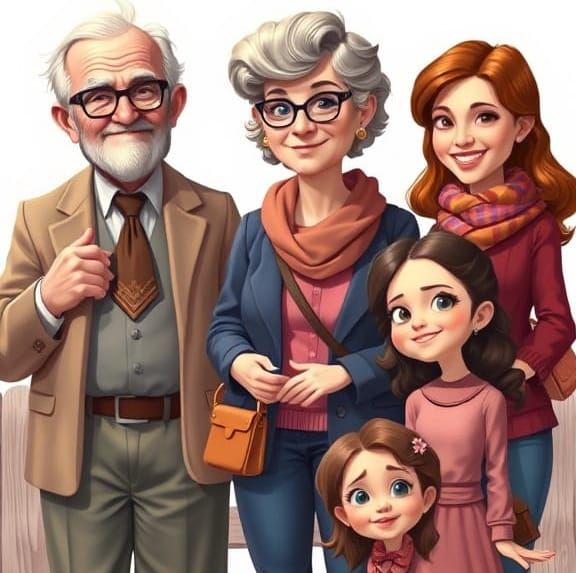 A Pastor and Five Women in a Heartwarming 3D Caricature