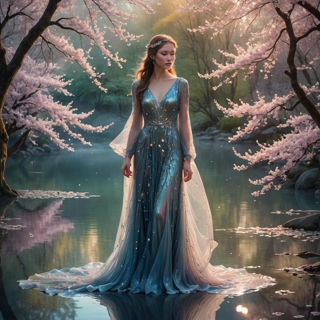 Ethereal Woman by Sapphire Lake: Anime Concept Art