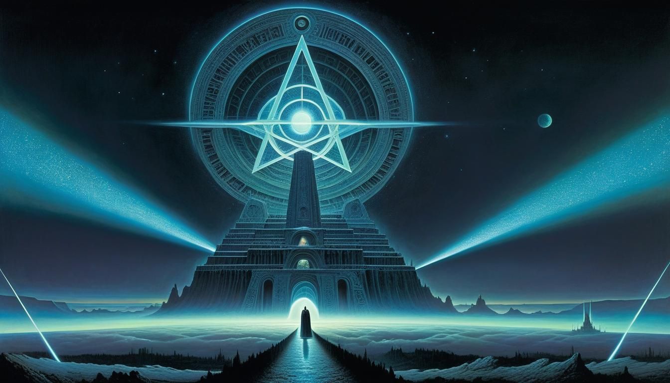 Surreal Dystopian Hellscape with Sacred Geometry