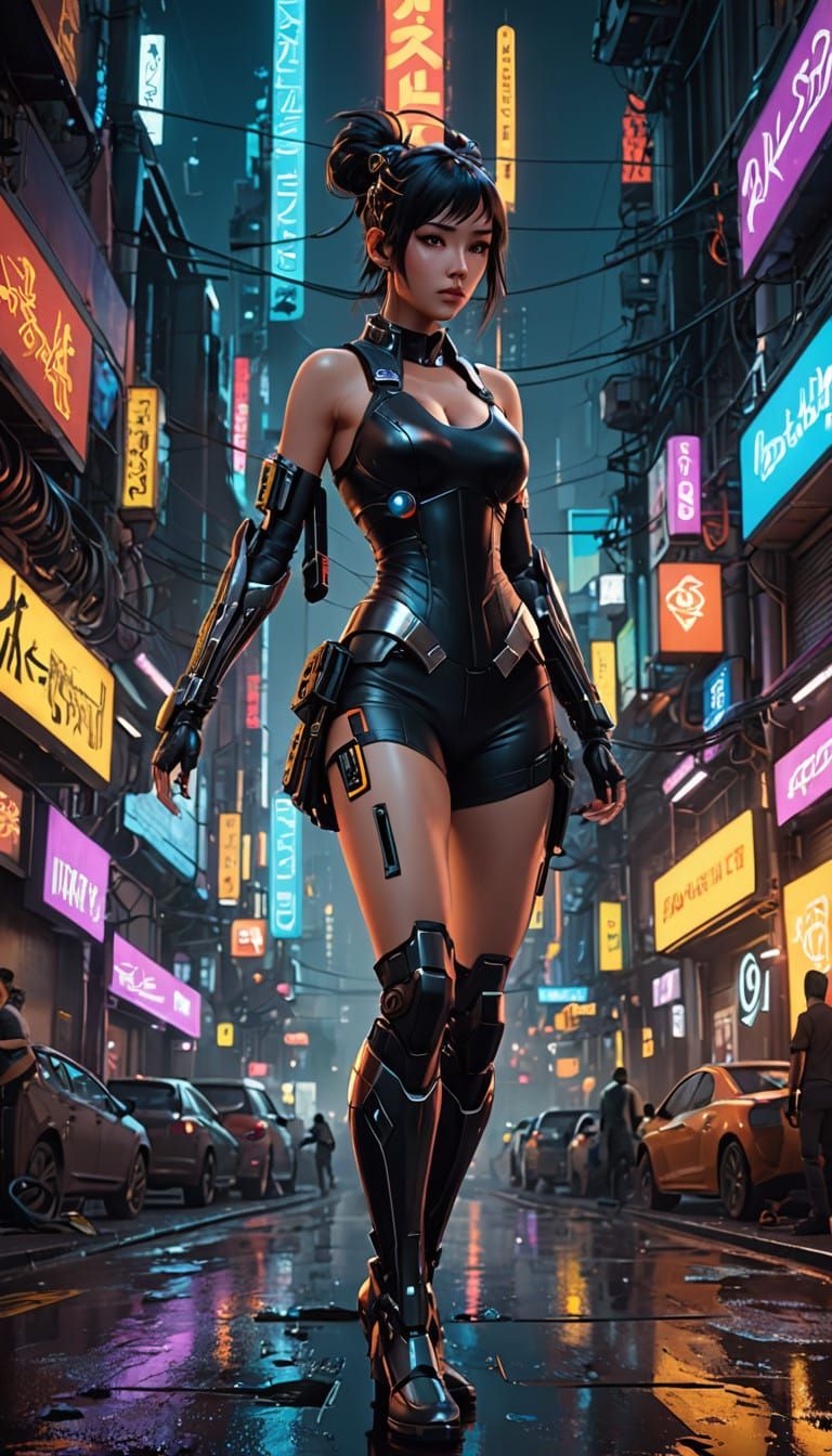 Gammer Girl: Cyberpunk Pixel Art