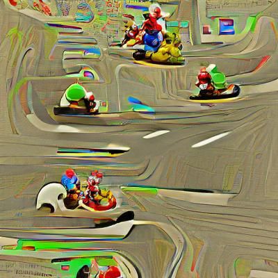 AI Generated Image of Mario Kart