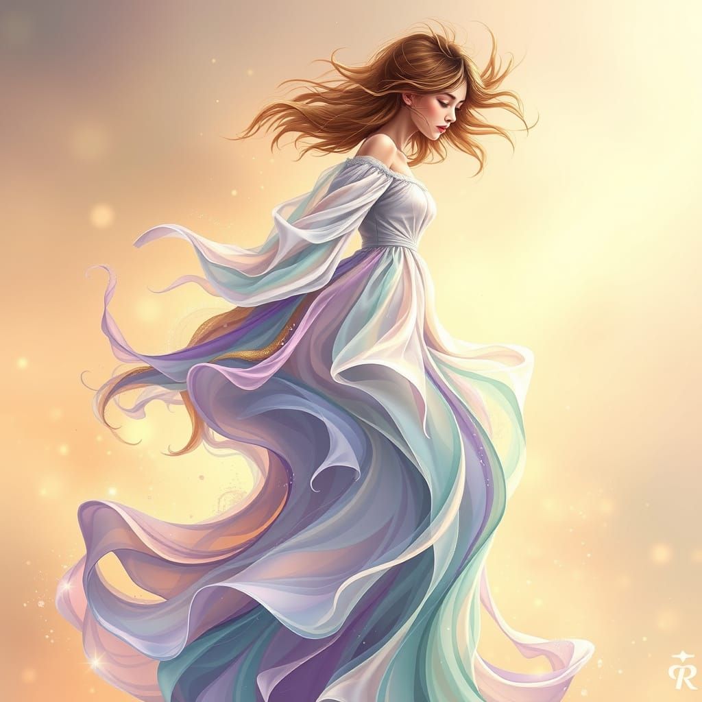 Girl in Flowy Gown 2