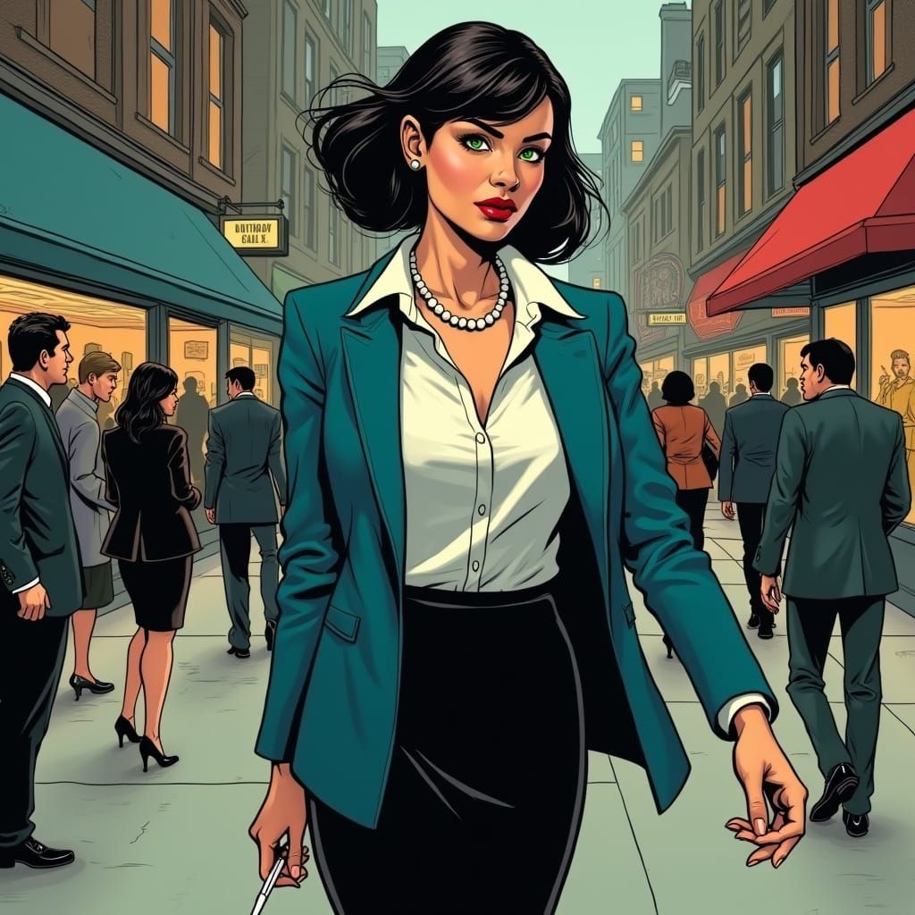 Noir Comic Book Woman: The Detective