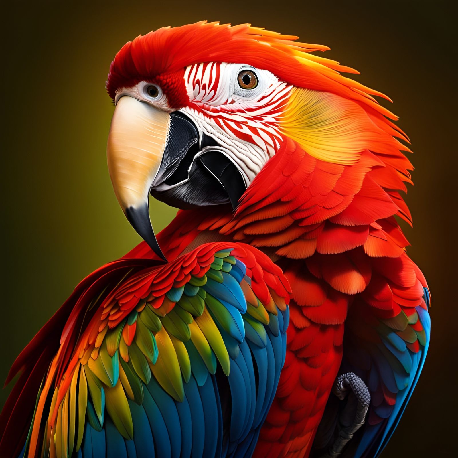 📷Portrait of a Scarlet Macaw
