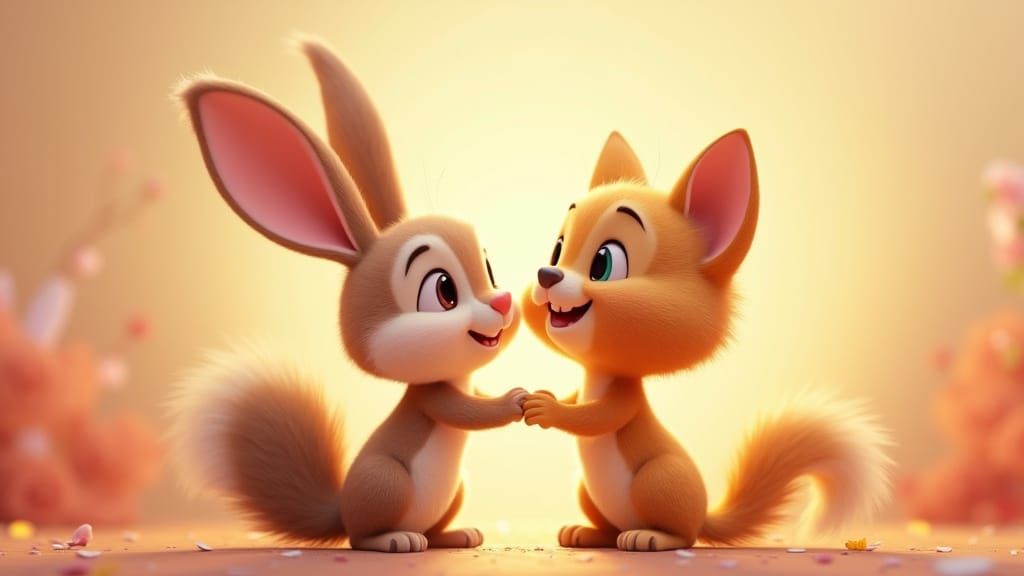 Lovable Animal Duos Share Joyful Moment in Whimsical Pixar-I...