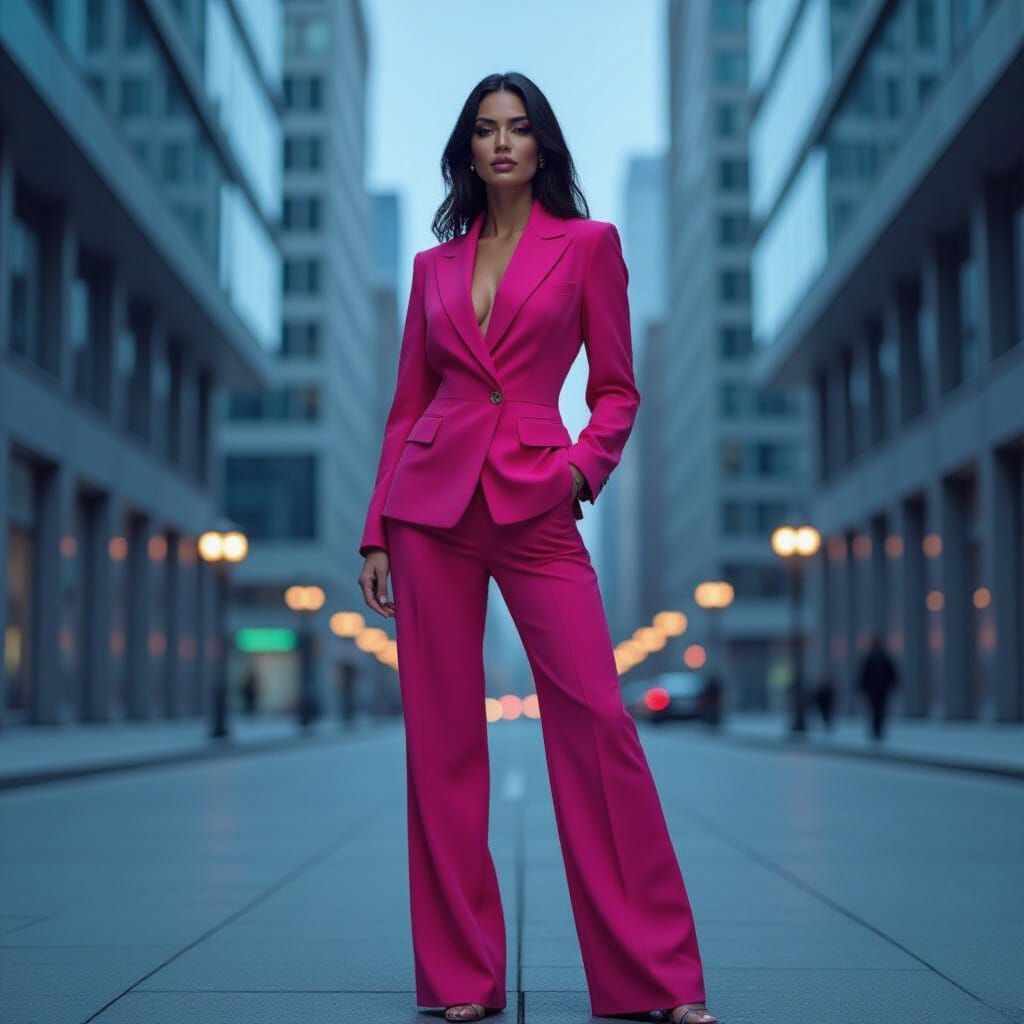 Confident Woman in Urban Setting: Fashion Editorial