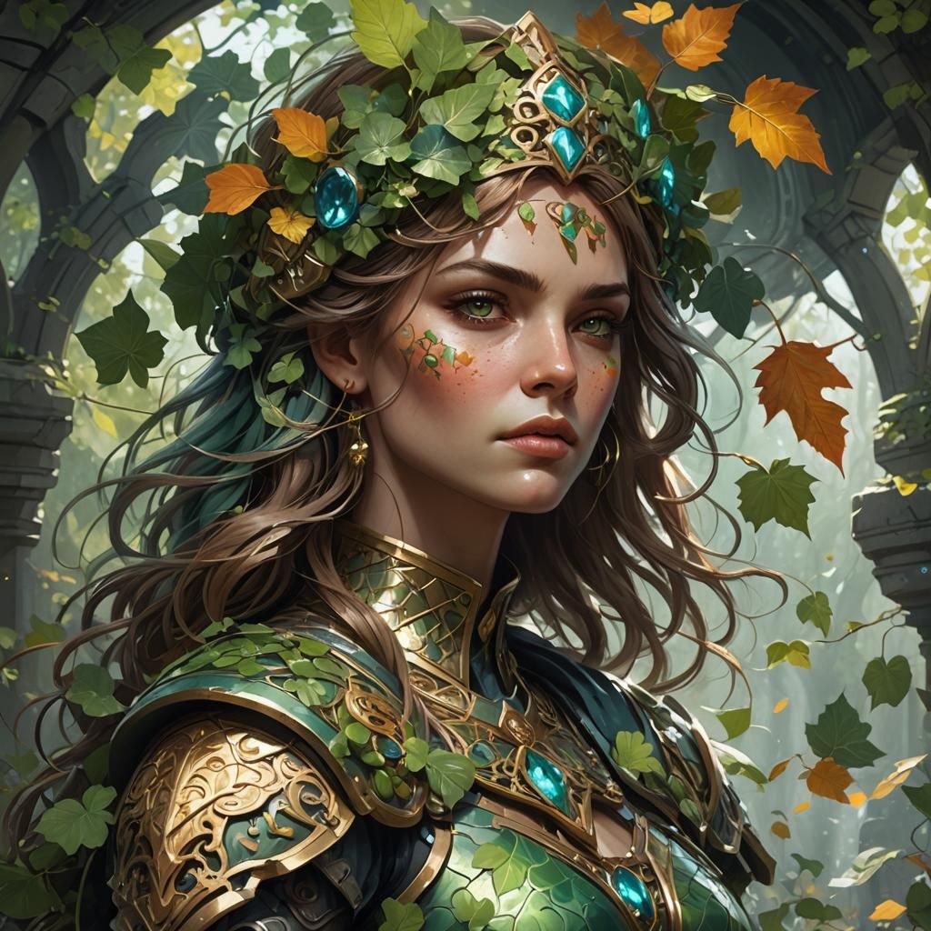 Blarney Stone Figure in Hyperdetailed Art Nouveau Style