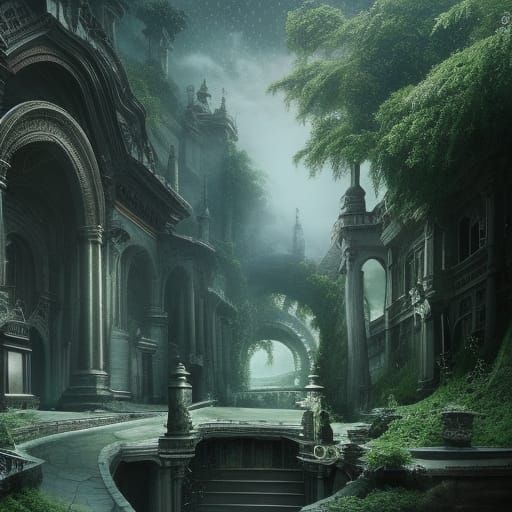 Epic Hidden Place in Detailed Digital Painting