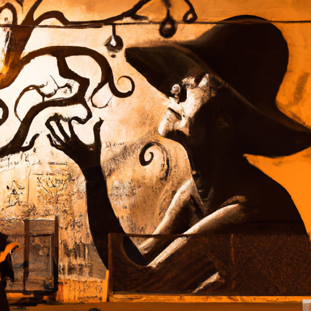 Surreal Mural: Woman Reaching into Painted World