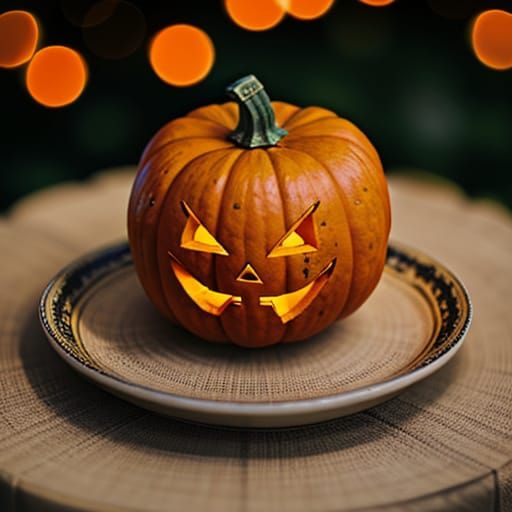 Pumpkin Cactus Hybrid With Bokeh Photography