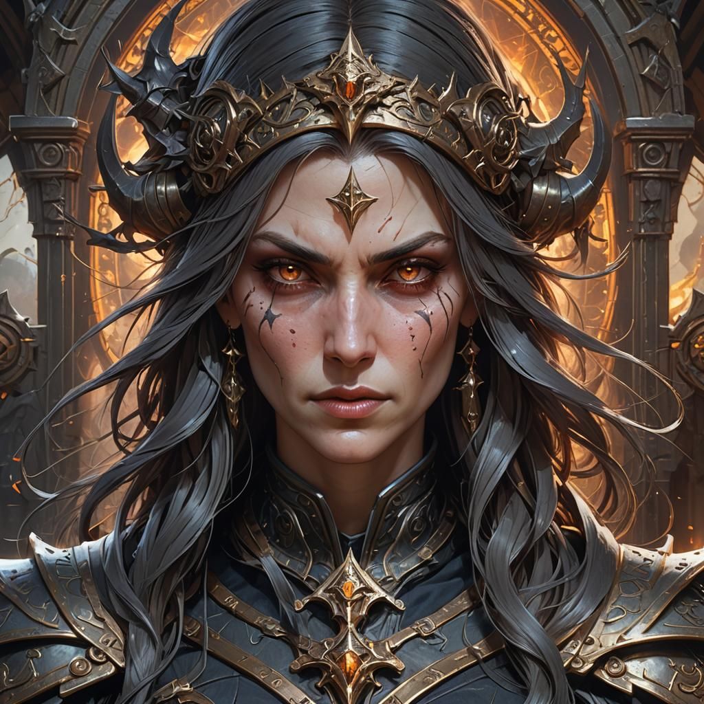 Witch Hunter Portrait in Warhammer Fantasy Style